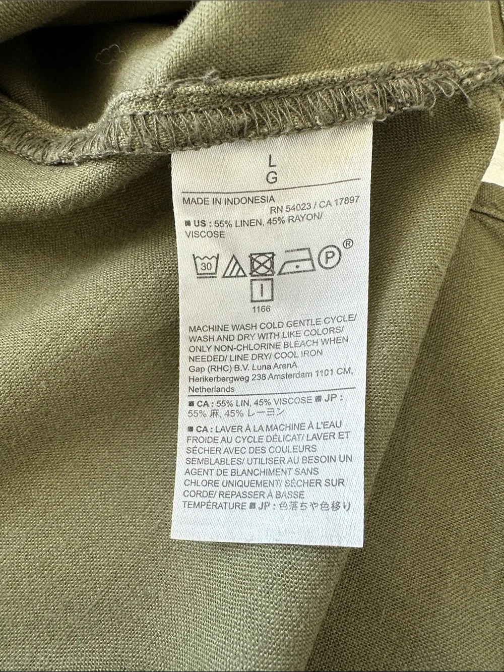 Banana Republic Olive Square-Neck Tank - Linen Blend (L) - Picture 10 of 10